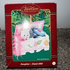 Carlton Cards Heirloom Ornament Daughter Dated 2003